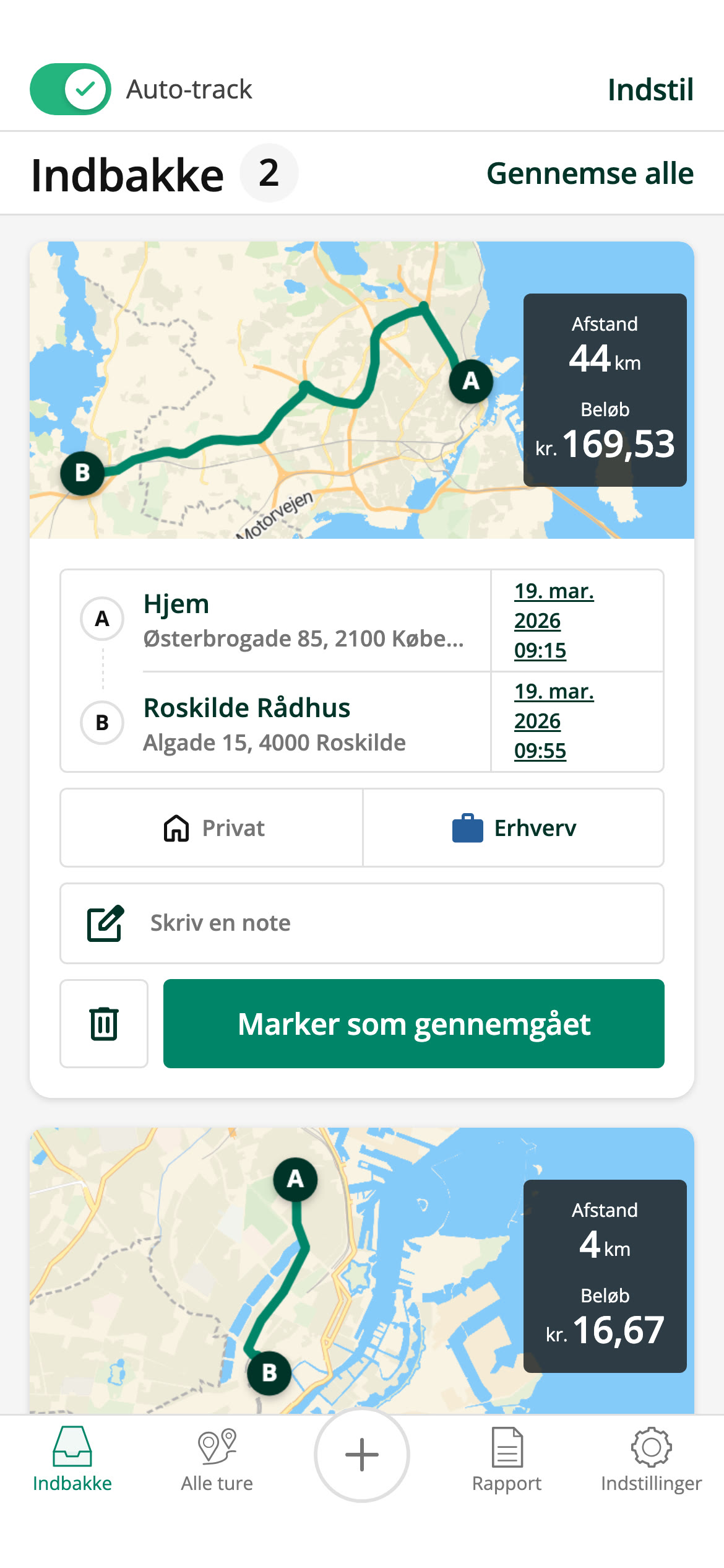 En indboks til dine ture